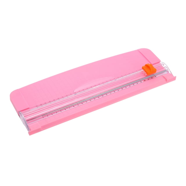 Unique Bargains 12 Inch Paper Cutter, A4 Size Portable Paper Trimmer Slicer Scrapbooking Tool with Cutter Head Blade, Pink