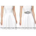 thumbnail image 5 of LinYooLi Handmade Wedding Dress Belt for Women,Rhinestone Belt for Bridesmaid Dresses,Sparkly Diamond Bridal Belt Sash, 5 of 6