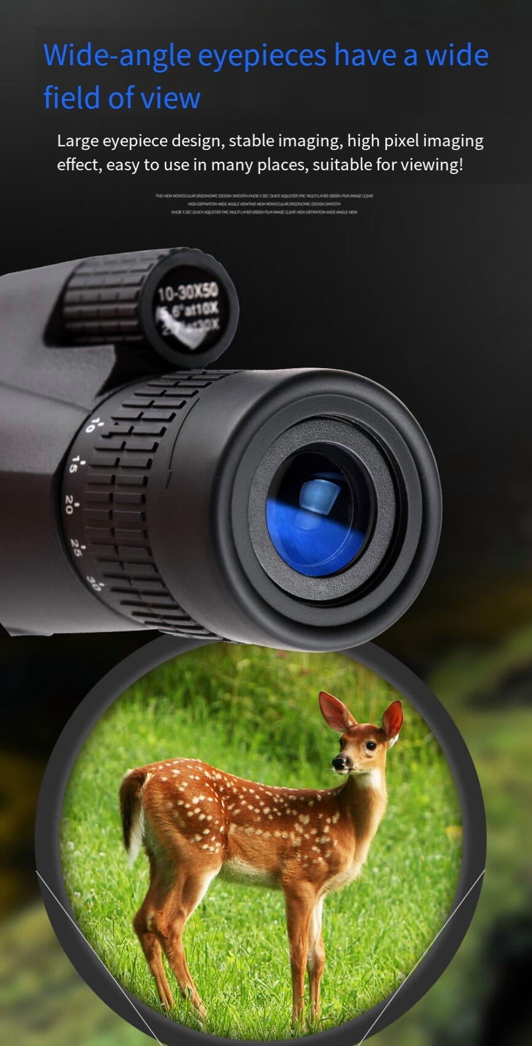 10-30x50 Monoculars Telescope Zoom Bak4 Prism HD Optics Powerful Binoculars Night Vision Waterproof For Camping Hunting