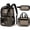 Smoke Gray, variant on 3 PCS Clear Backpack Set - Heavy Duty Stadium Approved Transparent PVC Bookbag with Lunch Box Pencil Case, Black