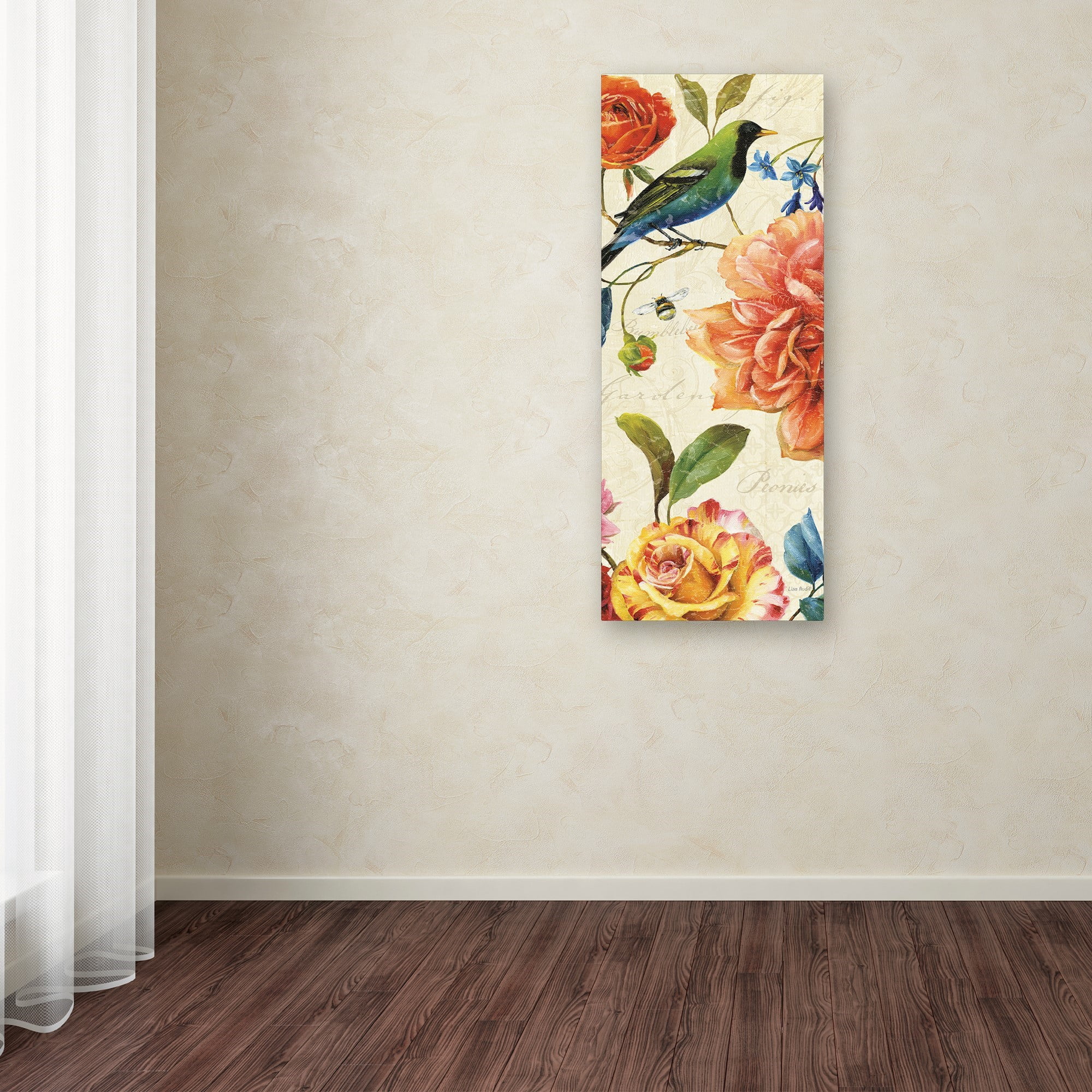 Trademark Fine Art "Rainbow Garden VI Cream" Canvas Art by Lisa Audit
