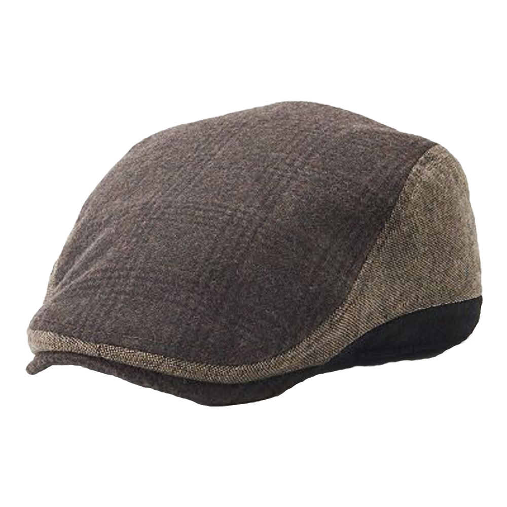 brown cabbie hat
