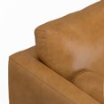 thumbnail image 5 of Simpli Home Morrison Mid-Century Modern 89 inch Wide Sofa with Ottoman Set in Sienna Genuine Leather, 5 of 20