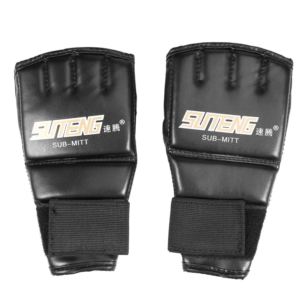 UFC MMA Black Fighting Boxing Sports Leather Gloves Tiger Muay Thai fight