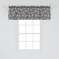 thumbnail image 2 of Ambesonne Black and White Window Valance, Nostalgic Paisley Teardrop Motifs with Florals Persian Culture and Art, Curtain Valance for Kitchen Bedroom Decor with Rod Pocket, 54" X 18", Black White, 2 of 3