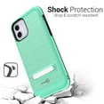 thumbnail image 6 of CoverON Apple iPhone 12 Case / iPhone 12 Pro Case (6.1"), Slim Metal Kickstand Rugged Dual Layer Cover, Mint Teal, 6 of 7