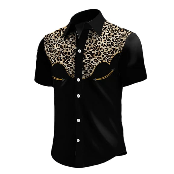 RUTAYY Men's Shirts Denim Short Sleeve Casual Button Down with Pocket Turndown Collar Comfortable Daily Wear Classic Stylish Blouse