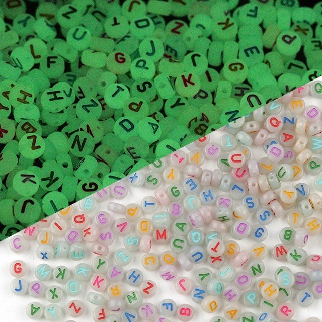 100 Piezas Mezcladas Cuentas De Letras Acrílicas Redondas Planas Sueltas Espacio Letra Para Hacer Joyas Hechas A Mano Diy Pulsera Collar Accesorios Gao Jiahui unisex