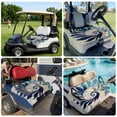 thumbnail image 6 of Golf Cart Seat Covers for 2 Seater,Navy Blue Teal Coastal Microfiber Cart Seat Towel Blanket,Abstract Art Nautical Ocean Conch Absorbent NonSlip Bench Seats Protector for Golf Course 51"x31", 6 of 9