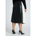 thumbnail image 3 of ELOQUII Women's Plus Size Colorblocked Faux Leather Full Midi Skirt, 3 of 3
