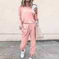 thumbnail image 2 of XIAOCHA Women Solid Print Tracksuit Long Sleeve Jogger Pants Loungewear, 2 of 5