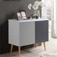 thumbnail image 2 of Hodedah Contemporary Wooden Entry Way Accent Table in White-Gray Finish, 2 of 5