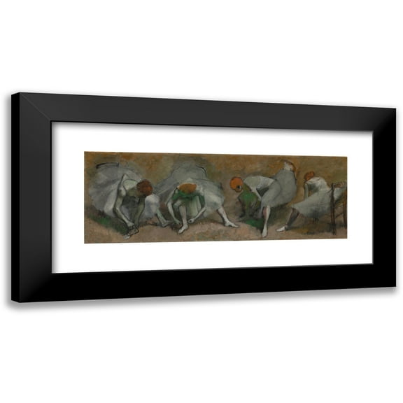 Edgar Degas 14x8 Black Modern Framed Museum Art Print Titled - Frieze of Dancers (C. 1895)