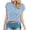 2-Blue, variant on Women's T-Shirts Solid Color Shirt Short Sleeve T Shirts Crew Neck Trendy Blouse Trendy Work Clothes
