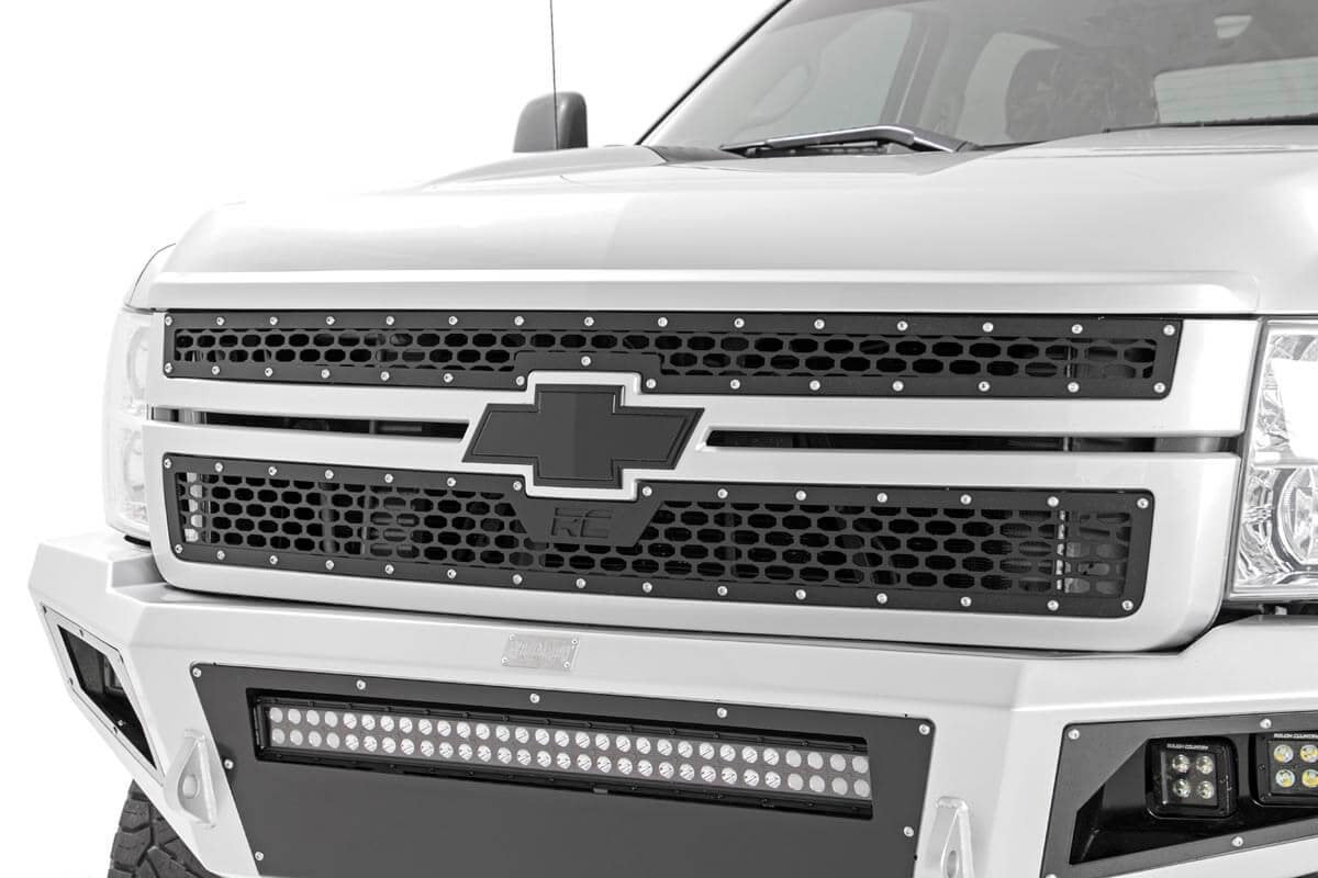 Rough Country Mesh Grille (fits) 2011-2014 Chevy Silverado 2500 3500 HD