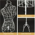 thumbnail image 3 of Bonnlo Female Wire Dress Form, Vintage Style Wire Mannequin for Home Decor Display, Small Size Adjustable Height Metal Wire Body, 3 of 7
