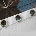 thumbnail image 4 of Manfei 3D Texas Stars Black Out Curtains,Rustic Western Farmhouse Curtains Pack of 2 (42x63 Each),Brown Blue Bedroom Curtains For Boys,Microfiber Bedroom Decor, 4 of 6