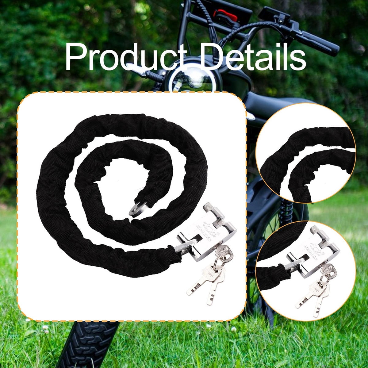 Applicable to Bicycle Chain Lock, Security Lock 1.2 M