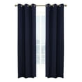 thumbnail image 2 of Commonwealth Thermalogic Weather Cotton Fabric Grommet Top Panel Pair - 80x95" - Navy, 2 of 5