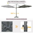 thumbnail image 4 of Outsunny ⌀ 9.6' Patio Hanging Offset Umbrella Aluminum Pole, 360° Rotation, 4 of 10