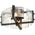 thumbnail image 6 of Possini Euro Design Adri Modern Ceiling Light Flush Mount Fixture Black 16 1/2" Wide Black 4-Light Textured Glass for Bedroom Kitchen Living Room Home, 6 of 10