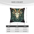 thumbnail image 5 of LNWH Capricorn Throw Pillow Covers, Square Soft Linen Decorative Pillow Cases, 20"x20", 5 of 8