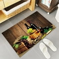 thumbnail image 5 of Wine Kitchen Rugs Set of 2 Kitchen Mats Washable Non-Slip Kitchen Runner Rug for Floor, Living Room, Laundry, Bedroom, Sink, Front Door, Entrance, Wine Glass Wooden Barrel Grape Fruit, 5 of 6