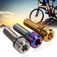 thumbnail image 4 of tornillos de vástago de bicicleta de aleación de titanio, tornillos de vástago de bicicleta, tornillos de perno de cubierta superior con juego de arandelas para vástago de bicicleta de montaña, dorado, 4 of 5