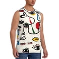 thumbnail image 2 of Balery Aabstract Eyes Camisetas sin mangas para hombre, absorbe la humedad y protege contra el mal olor.-Small, 2 of 7