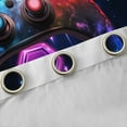 thumbnail image 4 of Castle Fairy Teens Boys Abstract Gradient Gamepads Black Out Curtains,Video Game Curtains Pack of 2 (42x63 Each),Galaxy Geometric Honeycomb Bedroom Curtains,Lightweight Room Decor, 4 of 6