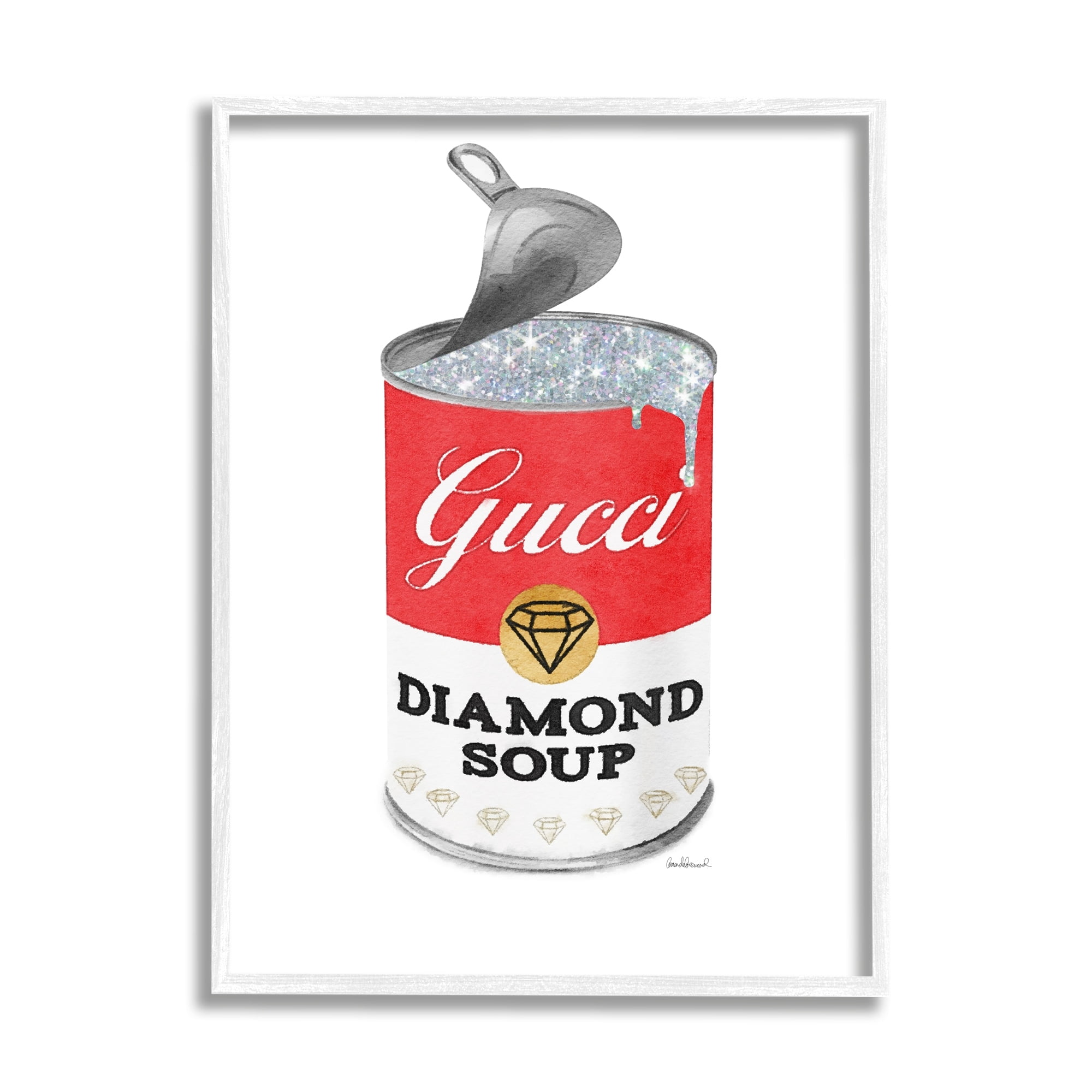 Stupell Industries Glam Pop Red Soup Can Open Lid Fashion, 24 x 30, Design by Amanda Greenwood