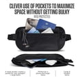 thumbnail image 2 of Travel Money Belt, RFID Blocking for Men & Women - Ideal for Keeping Your Cash, Credit Card, Passport, Phone Safe When Traveling (Sleek Black), 2 of 9
