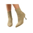 thumbnail image 3 of Innerwin Bottines à Talons Hauts pour Femmes, Chaussures d'Hiver à Enfiler, Bout Pointu, Formelles, Kaki 6, 3 of 9