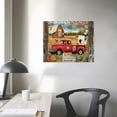 thumbnail image 4 of Nawypu Farmhouse Canvas Wall Art Christian Christmas Red Truck and Old Barn Pictures Rustic Wall Decor Hereford Cow Painting for Bedroom Bathroom Living Room Prints Artwork Framed, 4 of 6