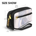 thumbnail image 4 of Leather Portable Travel Small Makeup Bag, Multifunctional Storage Bag, Bohemian Simple Round Pencil Case, 4 of 4