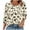 Khaki, variant on Dasayo Womens Tops 3/4 Sleeve Summer Yellow Crewneck Floral Buttons T-Shirt Women Sweatshirts Women M
