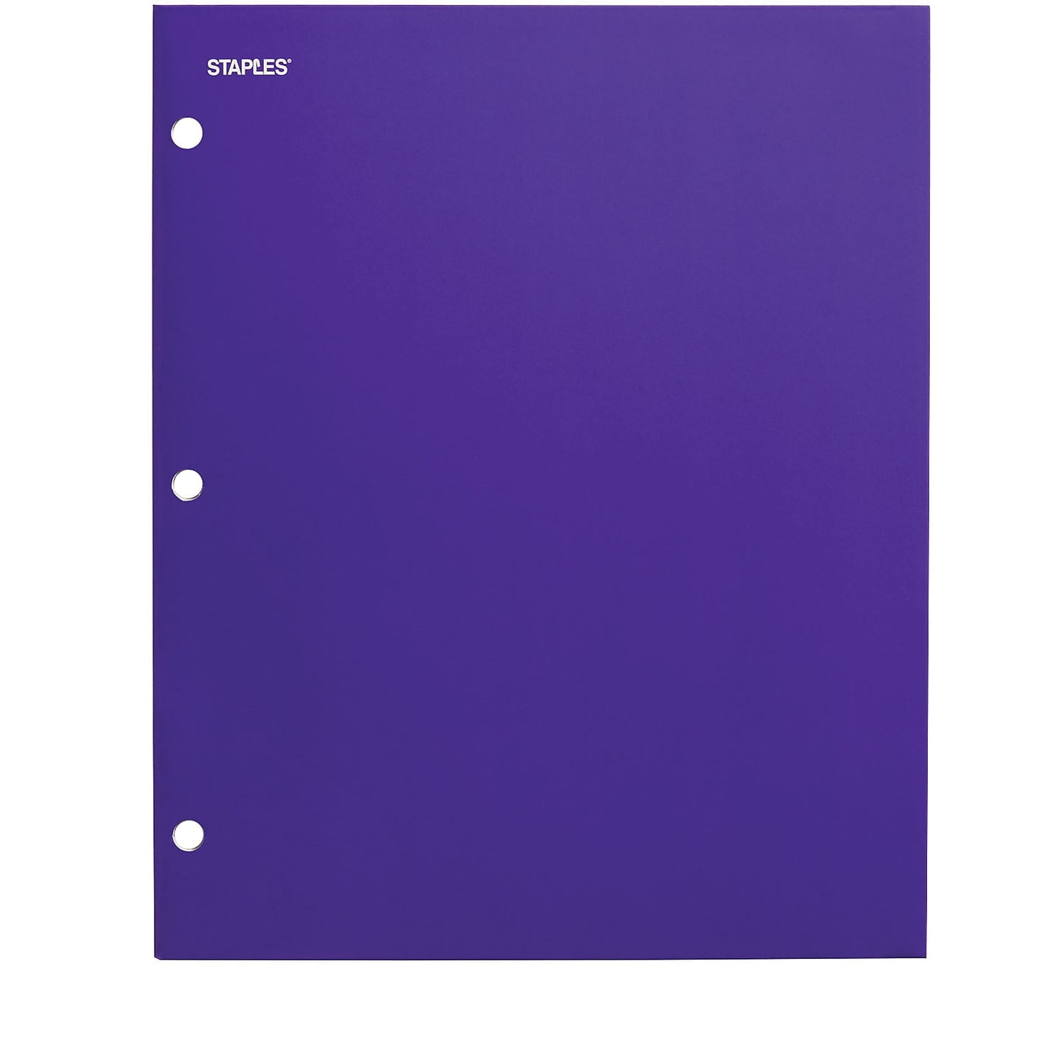 Staples 4-Pocket 3-Hole Punched Presentation Folder Purple 56216-CC