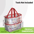 thumbnail image 3 of Garden Tool Bag,Pioneer Flower Floral Print Pattern Garden Tool Organizer,Garden Gifts,Waterproof Multi-Pocket Garden Tool Storage 11.8x5.5x11.4 Inch(Tools NOT Included), 3 of 6