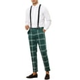 thumbnail image 4 of Lars Amadeus Formal Plaid Dress Pants for Men's Trousers with Suspender, 4 of 5