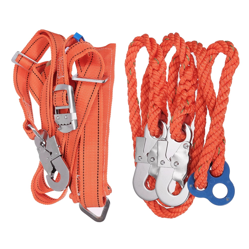 Tree Climbing Spike Set Spurs Climber Adjustable Harness Half Glove 1/2"Rope