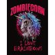 thumbnail image 2 of Zombicorn 'I Love Brainbows' Graphic Tee - Casual Polyester Blend Crew Neck T-Shirt for Women, All-Season Medium Stretch Geometric Pattern Top with No Details, 2 of 6