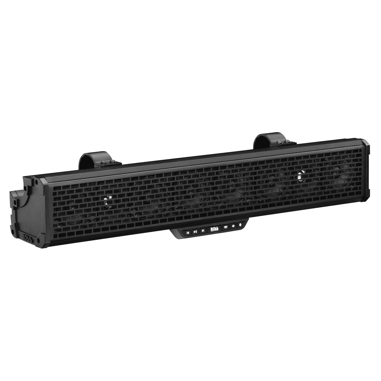 BOSS Audio Systems BRT27A 27 inch ATV UTV Sound Bar Stereo Speakers - 3 inch Speakers, 1 inch Horn Loaded Tweeters, IPX5 Rated Weatherproof, Bluetooth, Full Range Audio, Amplified