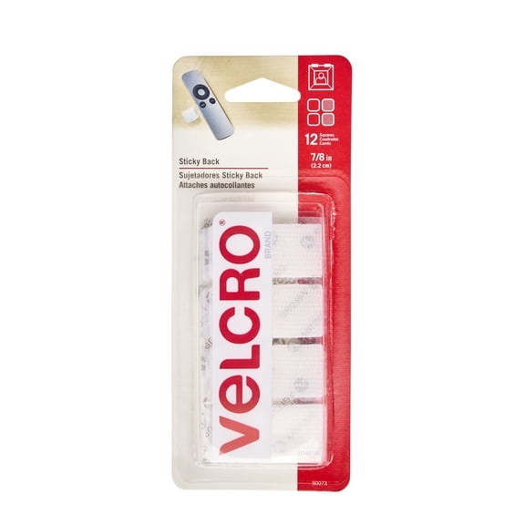 VELCRO Brand Sticky Back White Squares, 12 Packs: 12 ct. (144 total)