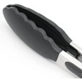 thumbnail image 2 of Juego de 2 pinzas de cocina de 9 y 12 pulgadas, acero inoxidable de primera calidad, sin BPA, silicona antiadherente, parrilla, barbacoa, cocina, pinzas para alimentos, color negro BANYUO Electrónica, 2 of 4