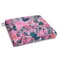 thumbnail image 2 of Classic Accessories  17 x 17 in D x 3 in. Vera Bradley Thick Patio Seat Cushion, Rain Forest Canopy Coral, 2 of 5