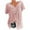 Pink, variant on Tops for Women Plus Size Short Sleeve Blouse Shirts Polyester Multiple Color Options S-5XL