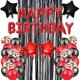 thumbnail image 2 of Kit de globos de cumpleaños con forma de unicornio, 36 unidades, lámina de látex, negro y rojo, 2 of 2