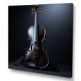 thumbnail image 2 of Designart "Minimalist Ebony Violin IV" Food & Beverage Wall Art - Traditional Black Fruits Bedroom Canvas Wall Art, 2 of 6