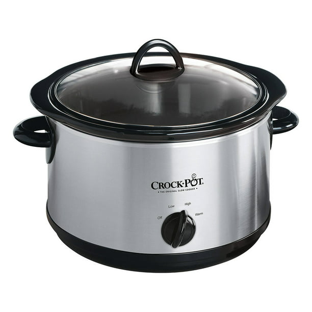 Crock-Pot 4.5 Quart Manual Slow Cooker Silver - Walmart.com