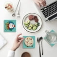 thumbnail image 1 of RYLABLUE Merry Christmas Santa Claus Set of 8 Coaster for Drinks, Absorbent Ceramic Stone Coasters Cup Mat with Cork Base for Home Kitchen Room Coffee Table Bar Decor, 1 of 4